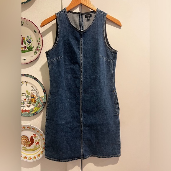 J Crew Denim Dress with Pockets - Picture 1 of 6